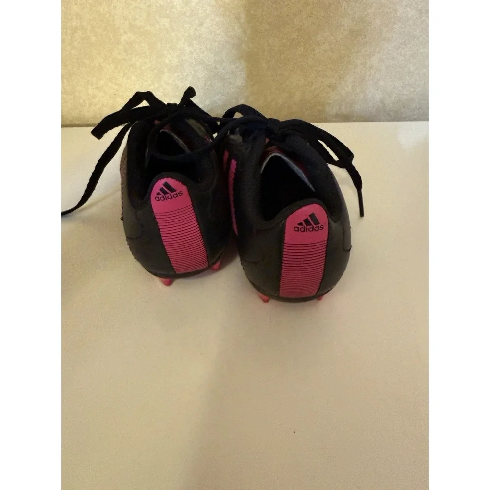 adidas Youth Soccer Cleats Black Pink 10K US Size Soccer Footwear for Youth - Picture 4 of 8